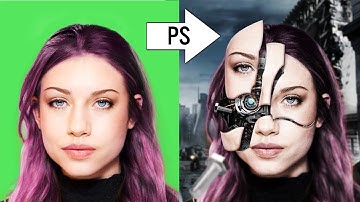 Robot Face  - Design Photoshop Manipulation Tutorial