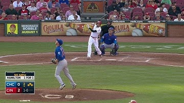 CHC@CIN: Hamilton drives two-run double to deep right