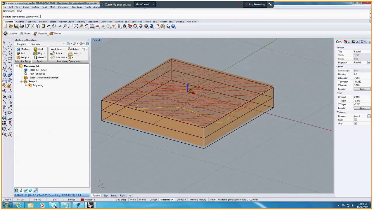 3d Tool Paths using RhinoCAM - YouTube