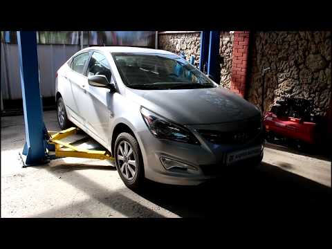 Замена лампочек в подфарниках и передних габаритов Hyundai Solaris 2016 года Хендай Солярис 1,6