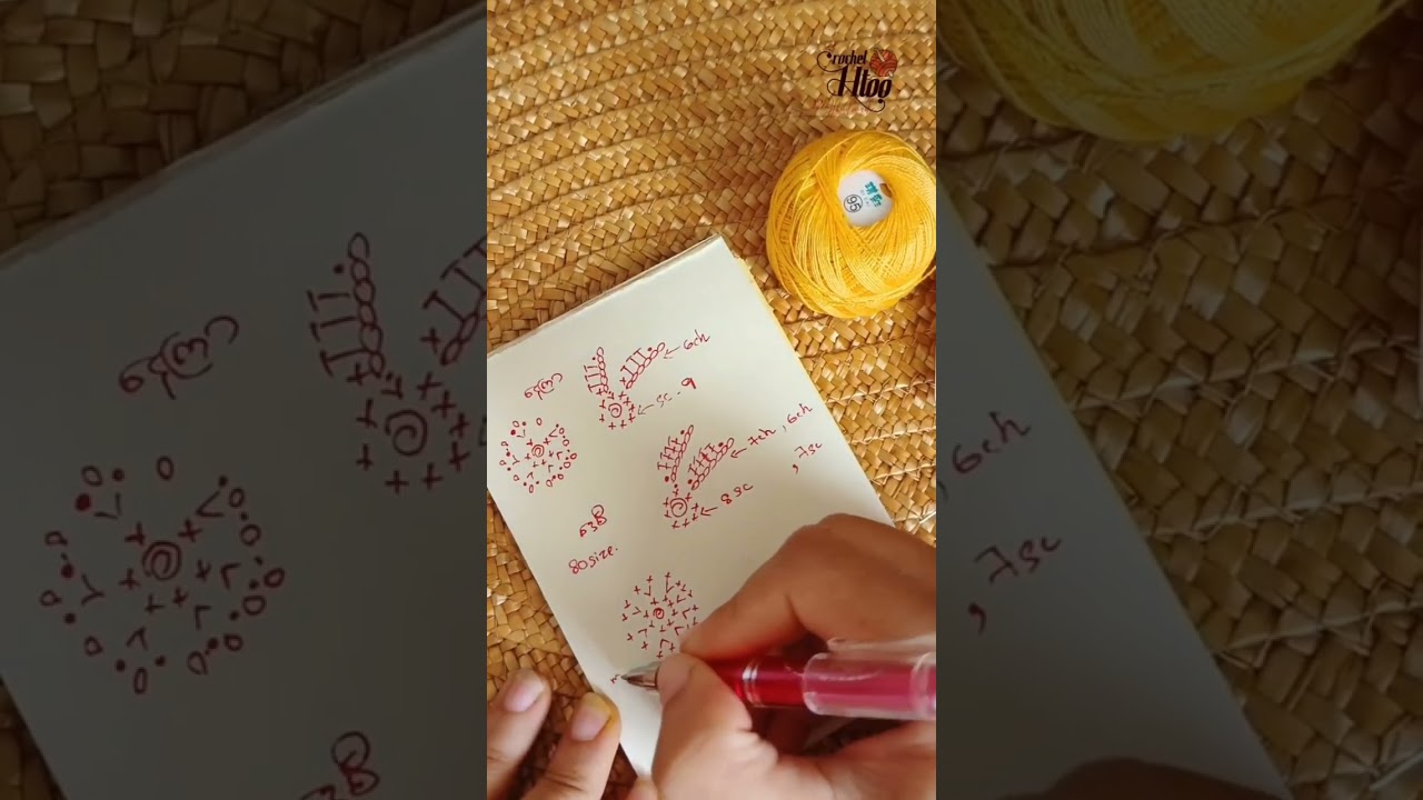 micro crochet 🧶 mini Sunflower 🌻 Part 1