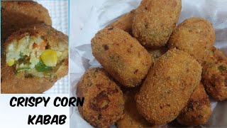 Crispy Sweet Corn Paneer Kababs/ Corn Cutlets/ Instant Snacks Recipe/ Corn Paneer Kababs/