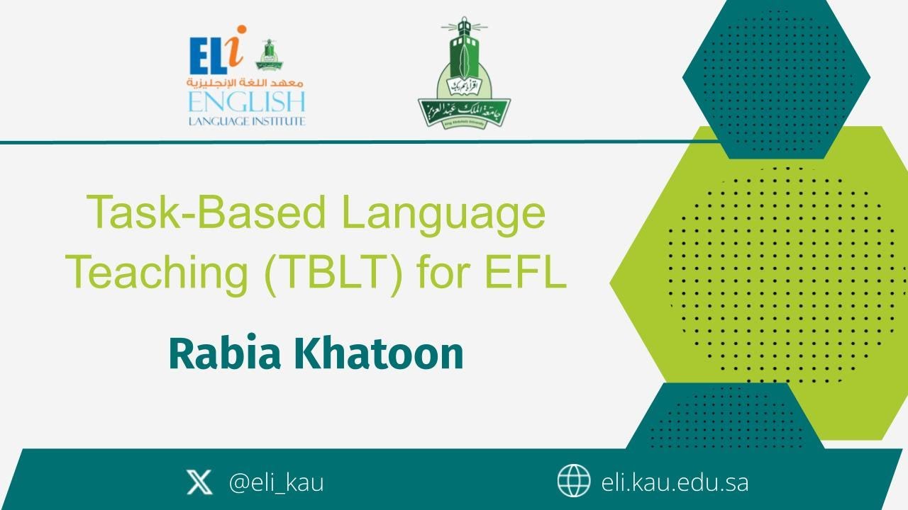 Task Based Language Teaching for EFL
