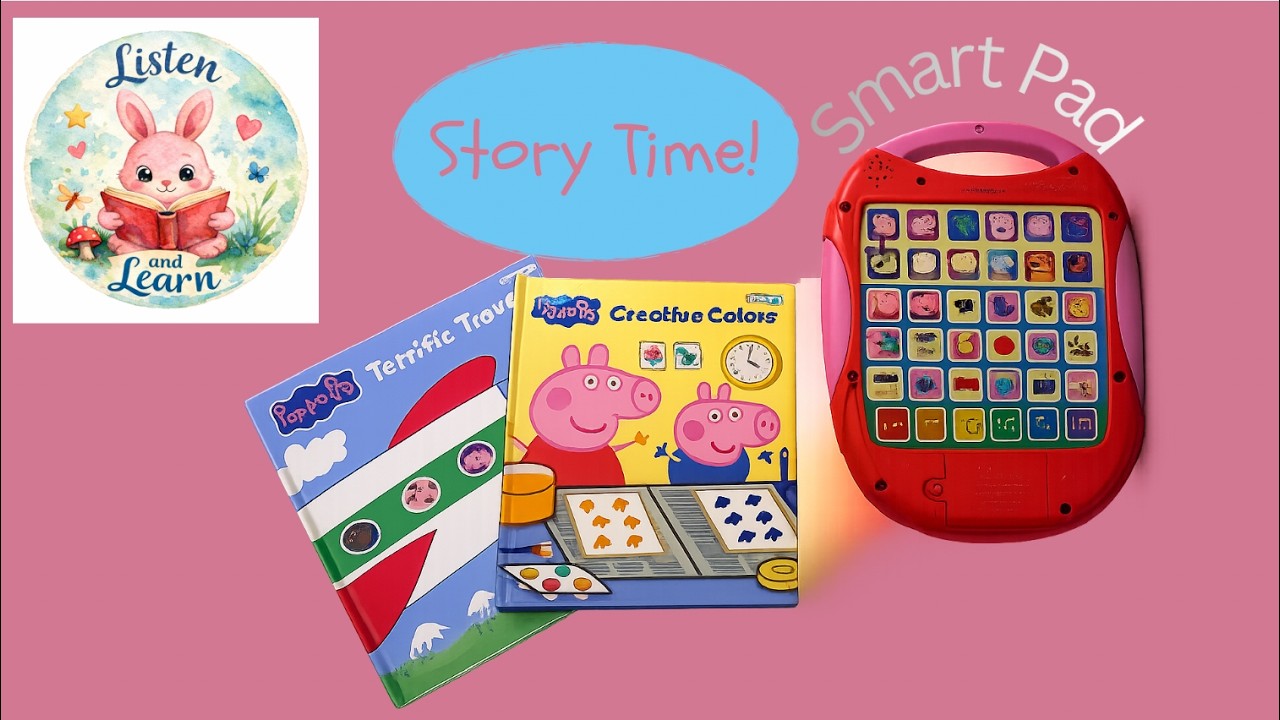 Playing with Peppa Pig Smart Pad & Books | Storytime | Learning Colours & Travel 🌈✈️