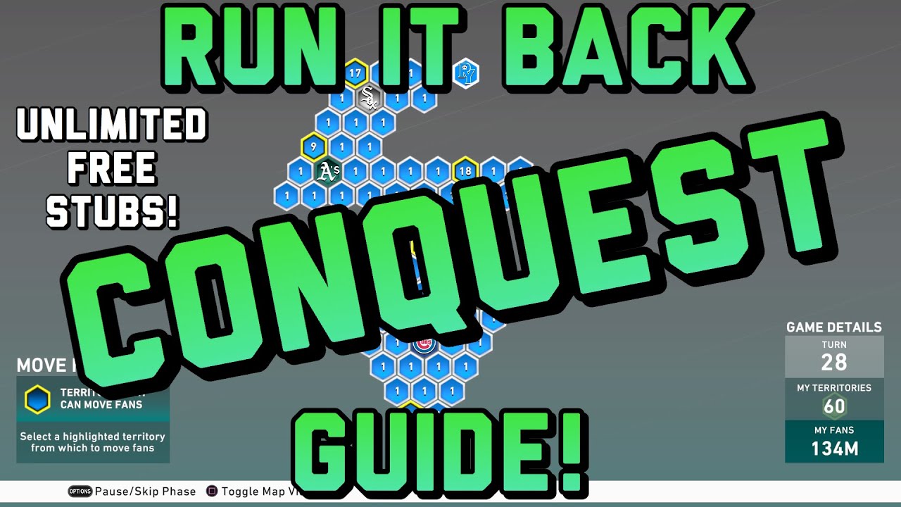 RUN IT BACK CONQUEST MAP GUIDE!! || MLB THE SHOW 20 DIAMOND DYNASTY