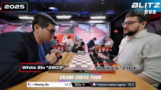 Wesley So Vs Maxime Vachier - Lagrave || World Blitz Chess - Grand Chess Tour 2025