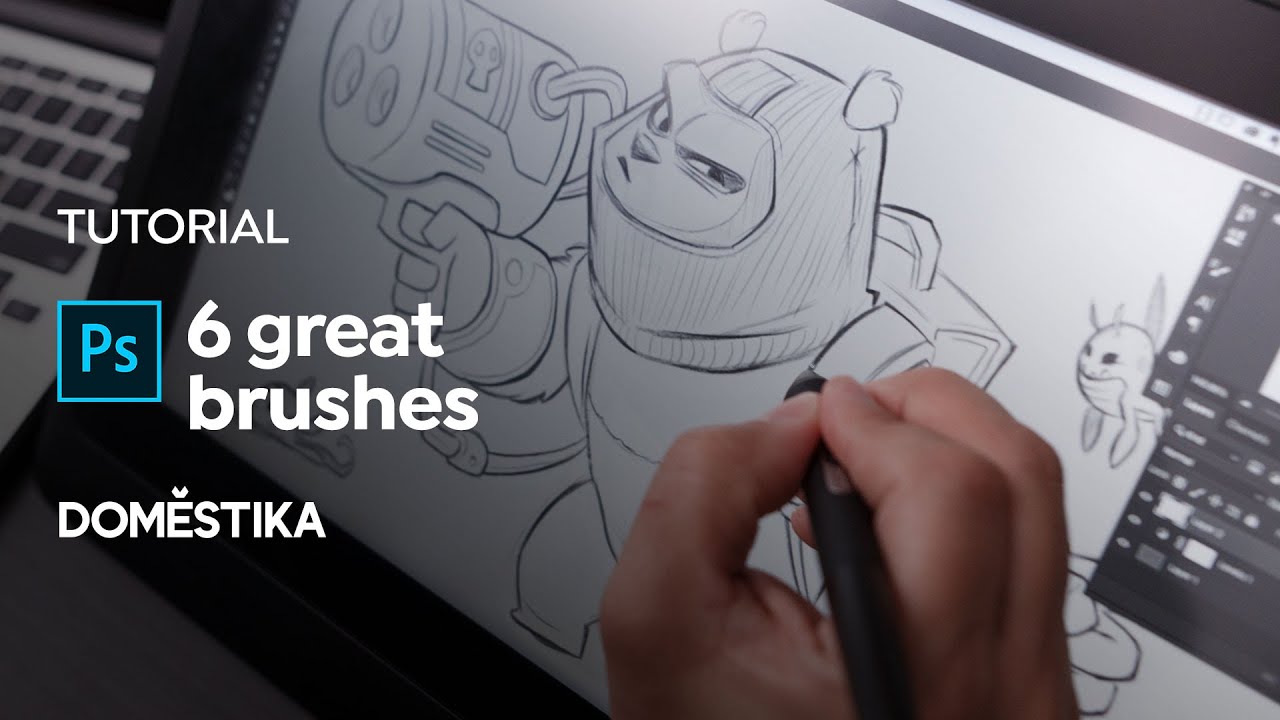 TUTORIAL Photoshop : 6 pinceles para ilustración digital | Joel Santana | Domestika