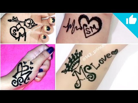Combining Initials M and S with a Heart Tattoo Design  YouTube