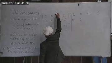 EM 12 - Computation of determinant of a matrix by reducing it to a triangular matrix