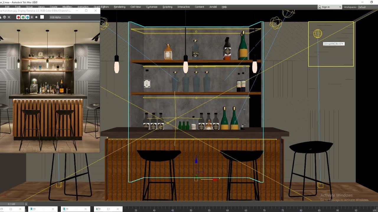 "Mastering 3D Bar Interior Lighting in Interior Design" ( Part 12 ...