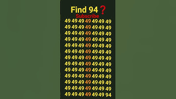 Find 94❓️ODD Number  puzzle 🤔 game #quiz #puzzle