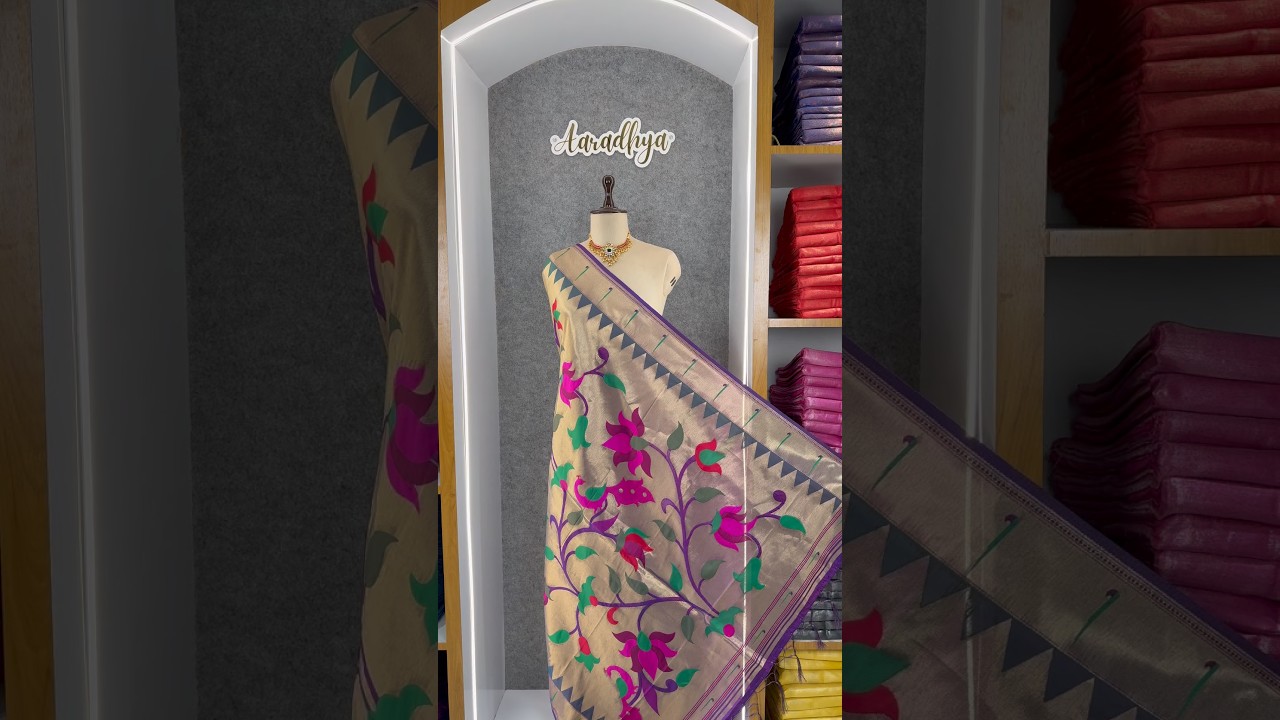 Paithani Soft Silk Lotus Jaal Dupatta