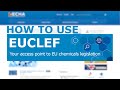 Finding eu chemicals legislation with euclef