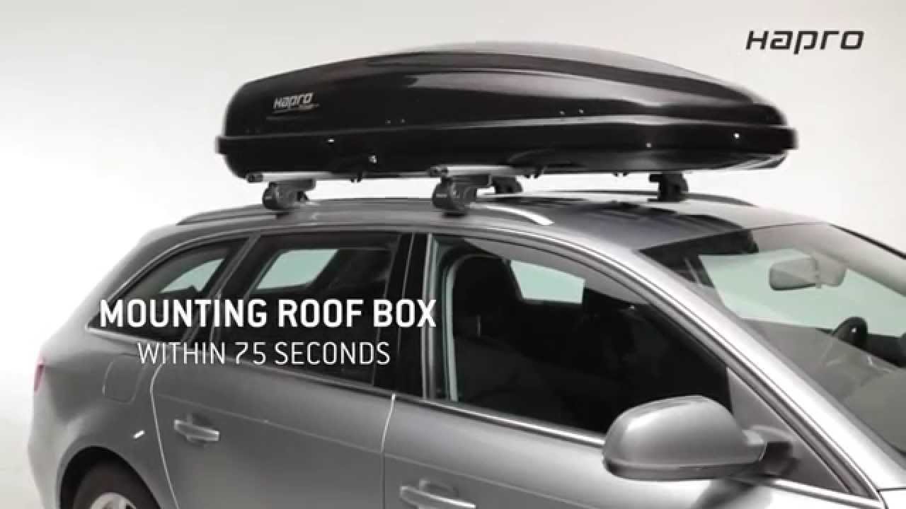 Hapro Traxer Roof box in 75 seconds - YouTube