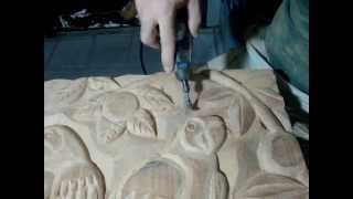Dremel Micro Retífica -entalhe Em Madeira -amazonian Macaws Wood Carving