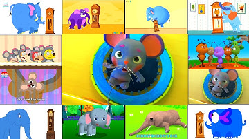 HICKORY DICKORY DOCK || FALLING MOUSE IN 12 IN 1 CLOCK CRASHER PARTY || NEON OUTLINE || FX TUTORIAL