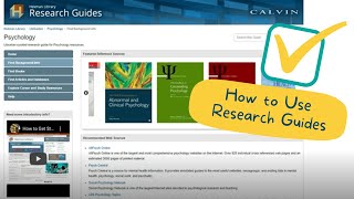 Using Research Guides (2023)