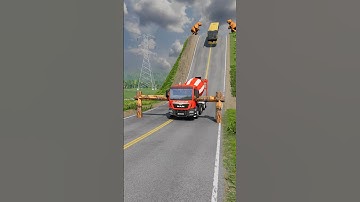 Colourful Long Buses & Capsule Bus vs Log Trap - BeamNG.Drive #shorts #beamngdrive #bus