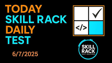 6/7/2025 Skill Rack Today Daily Test Solution #dailysolutions #skillrack #ai #todaydailytest
