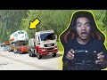 KEHABISAN TENAGA!! TRUK MAN MUAT LOKOMOTIF SITINJAU LAUIK- ETS2