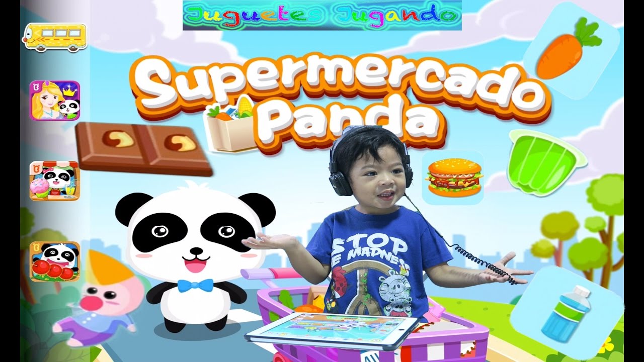 Baby Dr. Panda supermarket App Gameplay by 3 yrs old