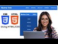 How to Create a Navigation bar using Html and CSS | Website Header Design Using HTML and CSS