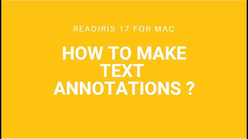 Readiris 17 Mac: How to make text annotations?