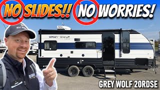 EASY No Slide Couple's Camping Half Ton RV!! 2023 Grey Wolf 20RDSE