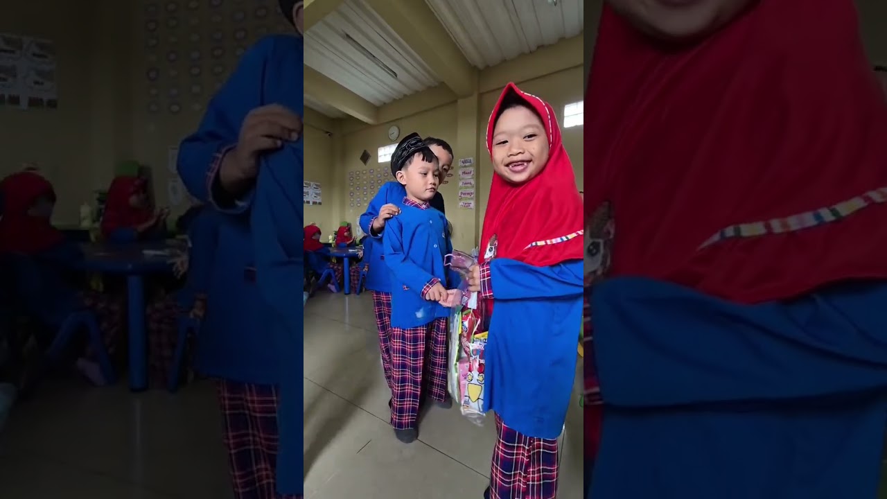 Part 1 Moment Ultah Kaka Ndis di Sekolah, Bagi_Bagi Kebahagian dan Makan Donat Bersama 
