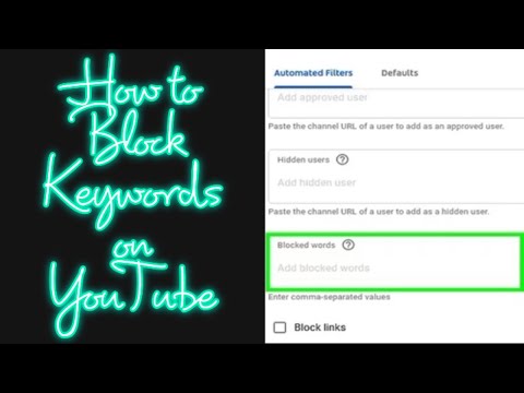 How to Block Keywords on YouTube | how to block certain keywords in youtube | youtube tips