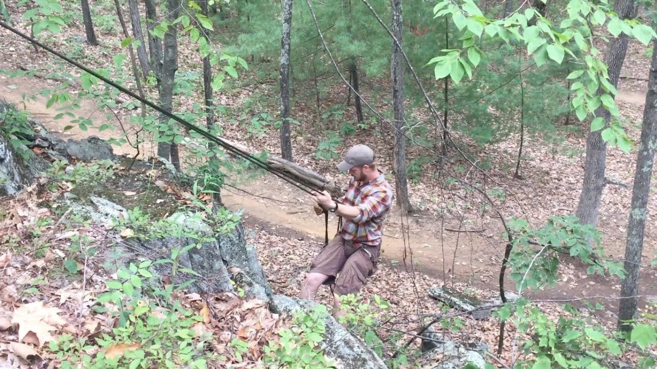 Rapell/Abseil with only a rope! Ancient South African Style of Rappelling I just learned