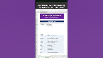 How to Filter Data in Excel with Partial Text Match Using the Filter Function #howto #exceltutorial