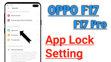 OPPO F17, F17 Pro App Lock Setting