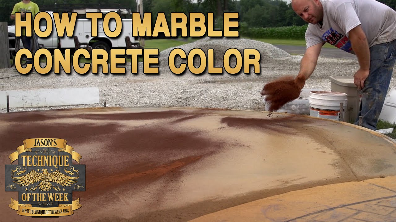 Marbling Concrete Color Hardener YouTube Marbling Concrete Color Hardener YouTube