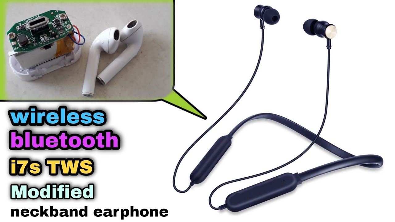 wireless bluetooth i7s TWS Modified neckband earphone|| Bluetooth earphone ||