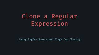 Clone Regular Expression