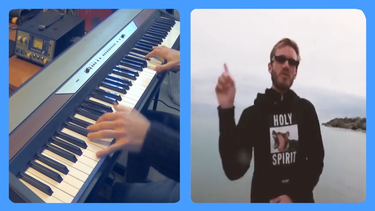 Just ripping it on the piano to Bitch Lasagna (PewDiePie)