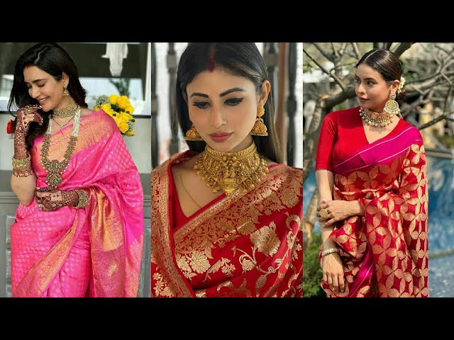 Brown smokey eye with banarasi saree🌼🌼 checkout this look tutorial on my  youtube channel link in bio makeup & hair @dollup_by_rita… | Instagram