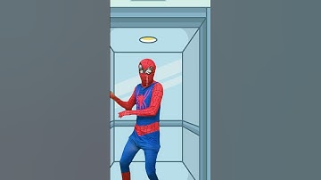 Spider-man When you are trying to catch the elevator #spiderman #shorts
