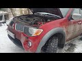 Плохой запуск mitsubishi L200 зимой.