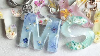 Resin art Stream 424【Flower alphabet】 - YouTube