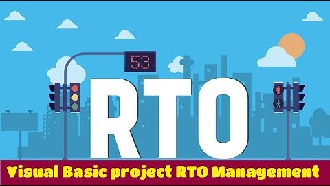 RTO Management vb.net project | How to make Final Year Academic Project in VB  | VB175 #highblix