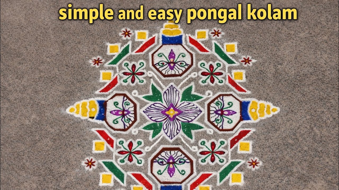 Simple and easy pongal kolam 