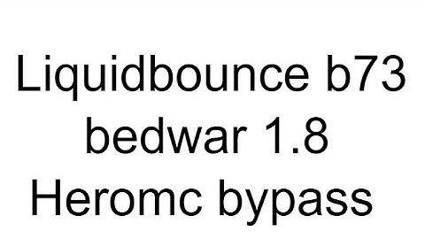 Liquidbounce b73 1.8 bypass bedwar 1.8 heromc?