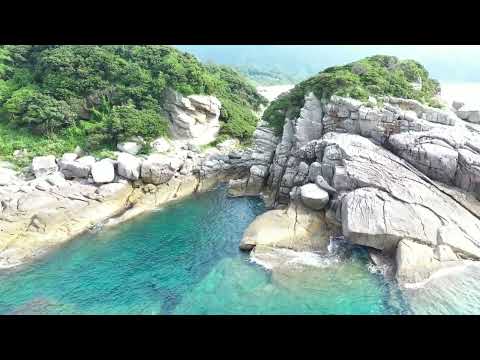 ドローン空中散歩/世界自然遺産 屋久島 一湊付近の海食崖