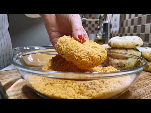 Биточки из картошки с крабовыми палочками #Shorts