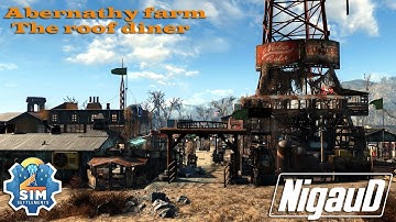 Fallout 4 - Abernathy Farm - The roof diner (Sim Settlements 2 build tour)