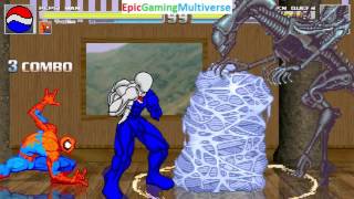 Pepsiman And Spider-Man VS The Alien Queen And Iron Man In A MUGEN Match / Battle / Fight