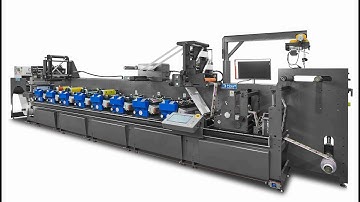 Flexo printer FS370 8colors, for label printing, die-cutting, also multiple label produce by Polly