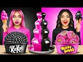 Desafo rosa vs negro  mukbang de comida de un color por candy show